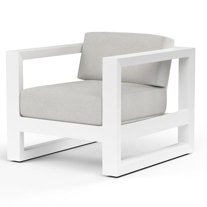 Sunset West Newport Club Chair in Cast Silver, No Welt — View 4