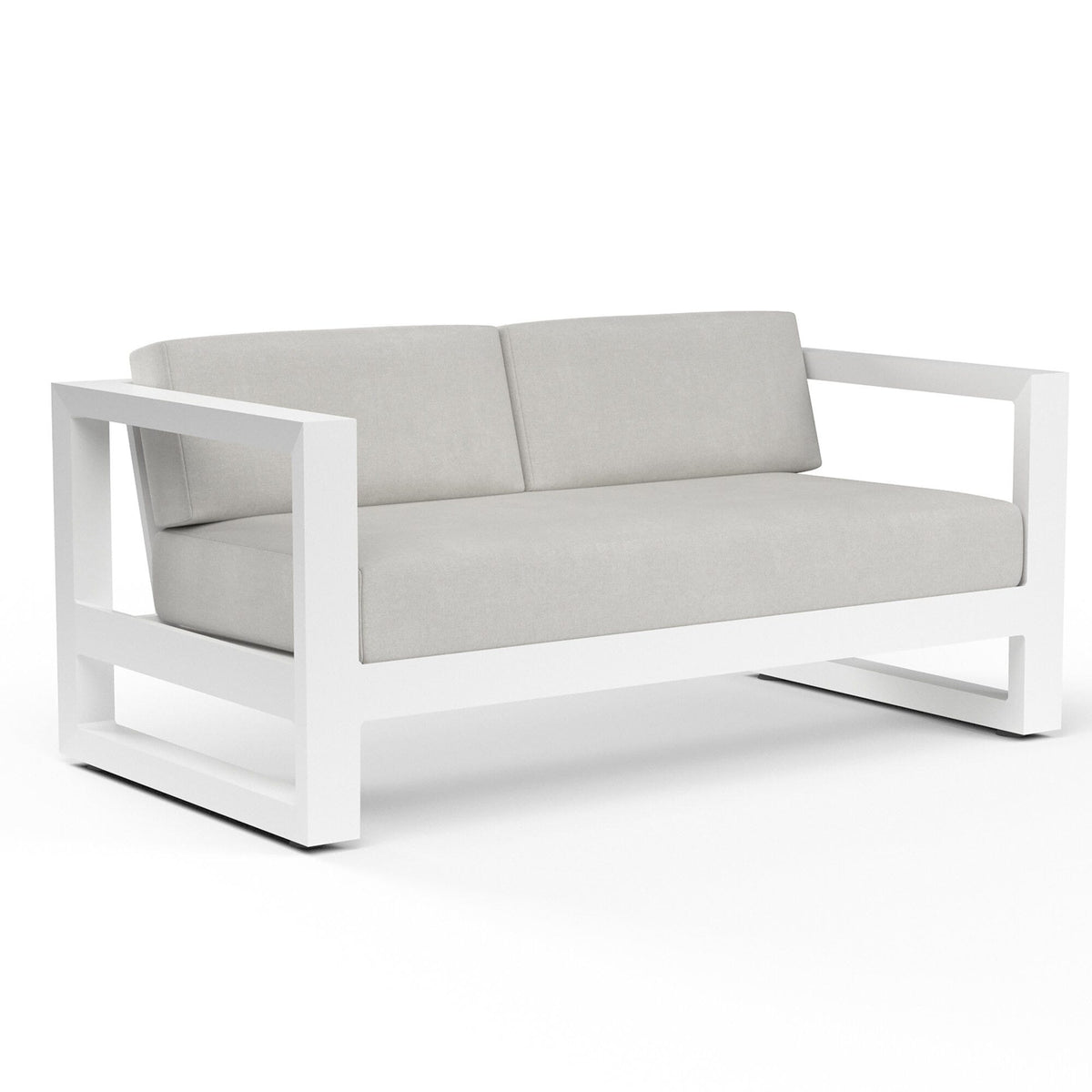 Sunset West Newport Loveseat in Cast Silver, No Welt — View 3