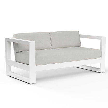 Sunset West Newport Loveseat in Cast Silver, No Welt — View 3
