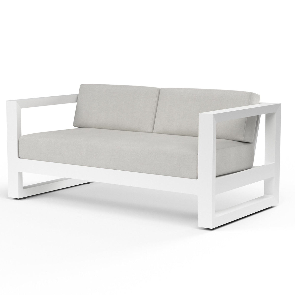 Sunset West Newport Loveseat in Cast Silver, No Welt — View 4