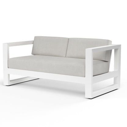 Sunset West Newport Loveseat in Cast Silver, No Welt — View 4