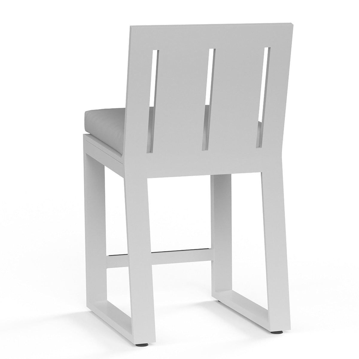 Sunset West Newport Barstool in Cast Silver, No Welt — View 5