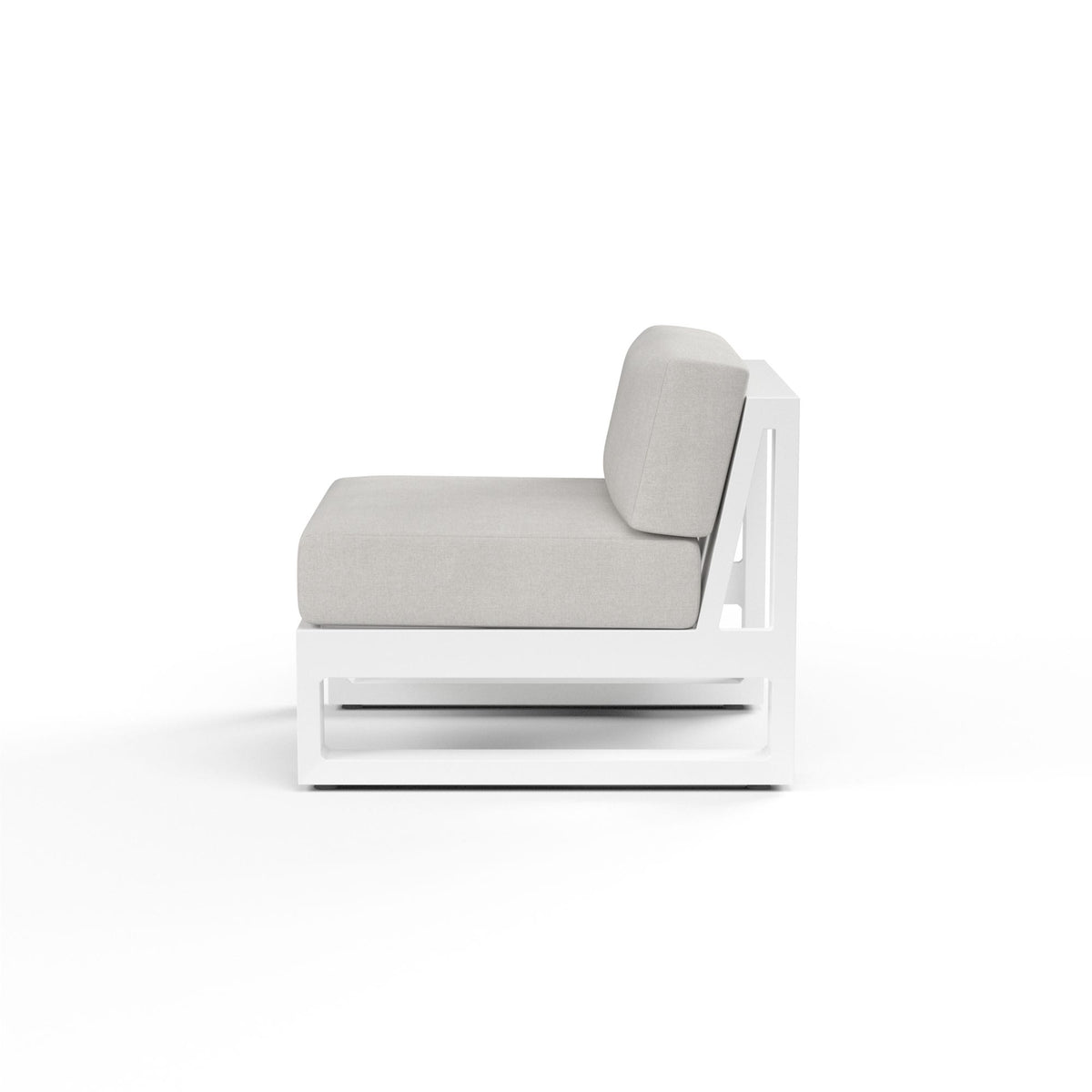 Sunset West Newport Armless Club Chair in Cast Silver, No Welt — View 3