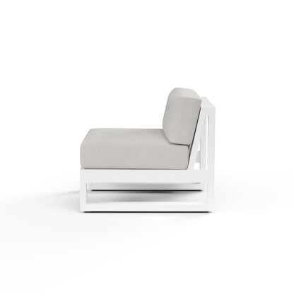 Sunset West Newport Armless Club Chair in Cast Silver, No Welt — View 3