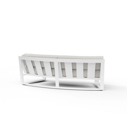 Sunset West Newport Curved Sofa in Cast Silver, No Welt — View 2