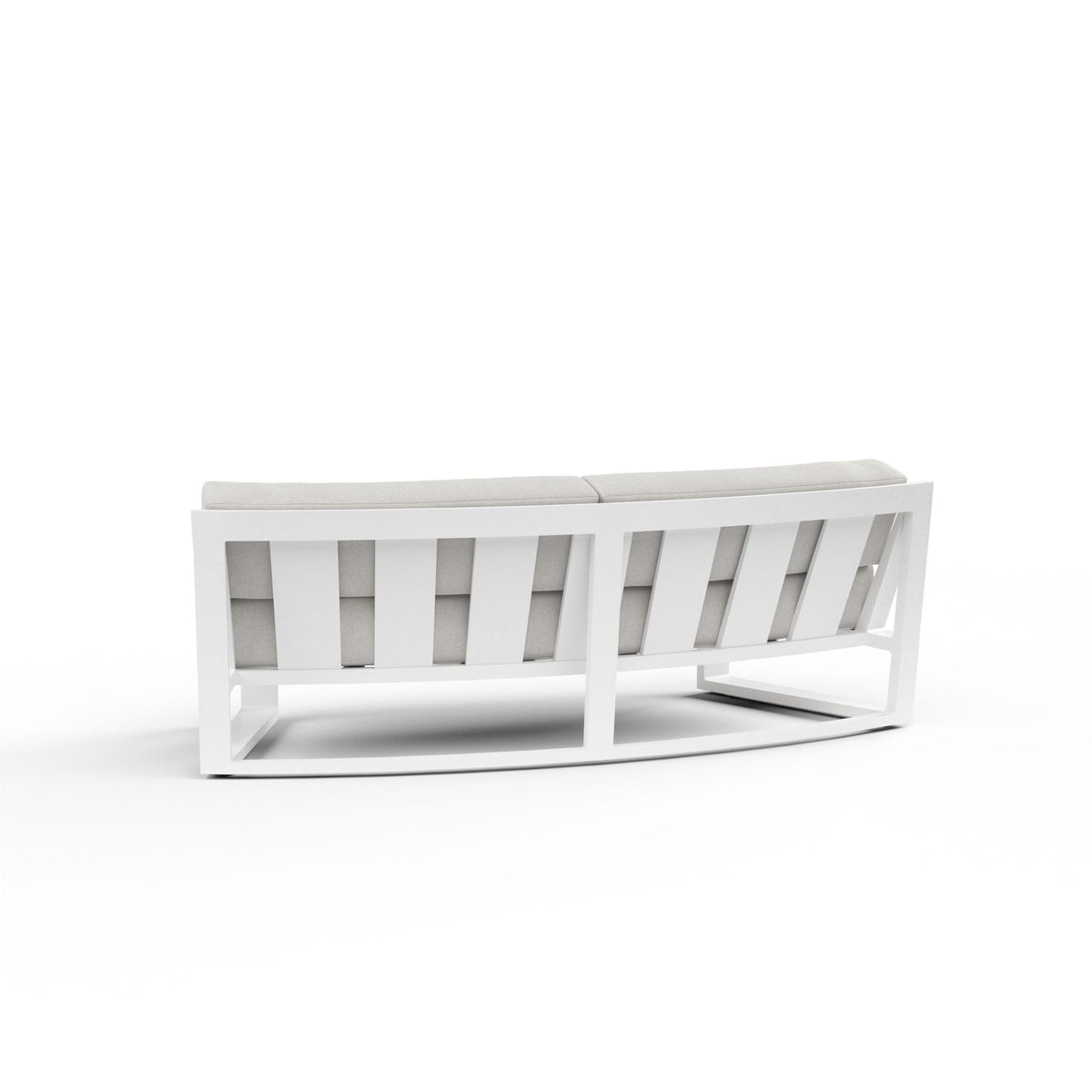 Sunset West Newport Curved Sofa in Cast Silver, No Welt — View 4