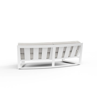 Sunset West Newport Curved Sofa in Cast Silver, No Welt — View 4