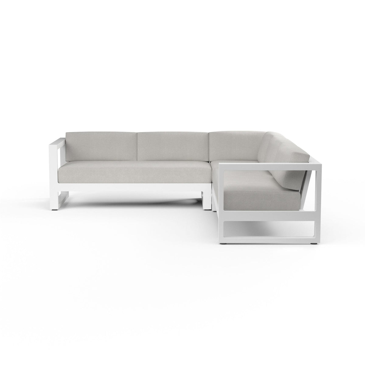Sunset West Newport Sectional in Cast Silver, No Welt — View 3