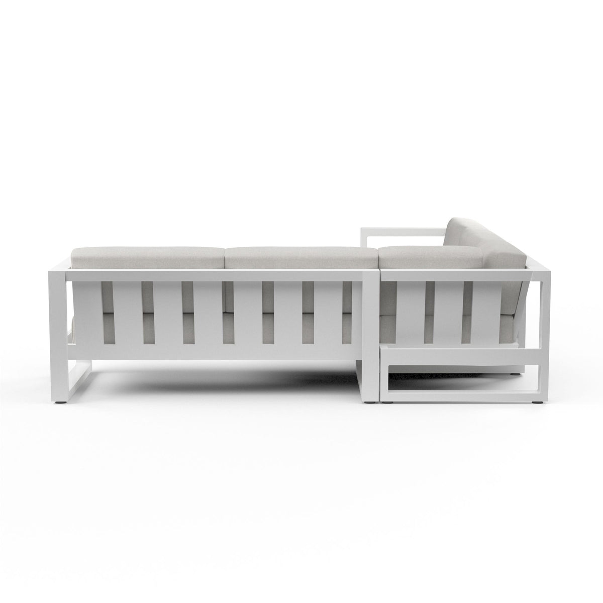 Sunset West Newport Sectional in Cast Silver, No Welt — View 2