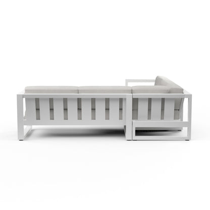 Sunset West Newport Sectional in Cast Silver, No Welt — View 2
