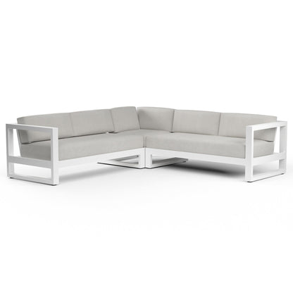 Sunset West Newport Sectional in Cast Silver, No Welt — View 6