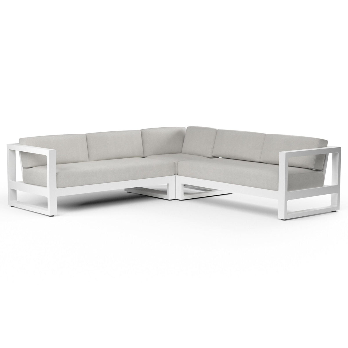 Sunset West Newport Sectional in Cast Silver, No Welt — View 8