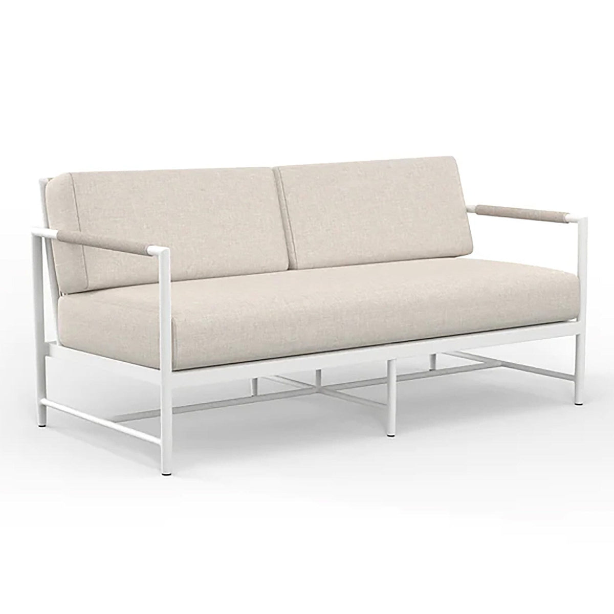 Sunset West Sabbia Loveseat in Echo Ash, No Welt — View 5