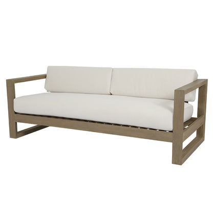Sunset West Coastal Teak Sofa in Canvas Canvas, No Welt — View 7