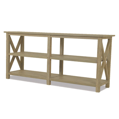 Sunset West Coastal Teak X Console Table — View 2
