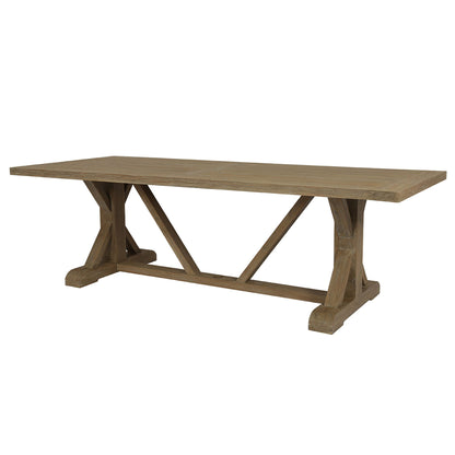 Sunset West Coastal Teak 94 in. Rectangular Trestle Dining Table — View 4