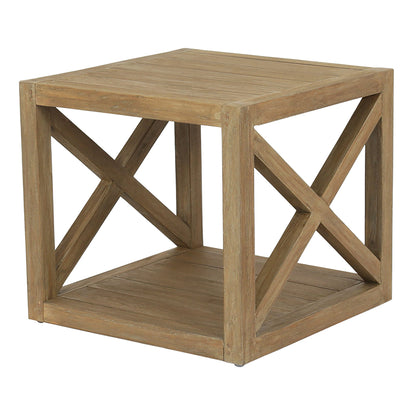 Sunset West Coastal Teak X End Table — View 3