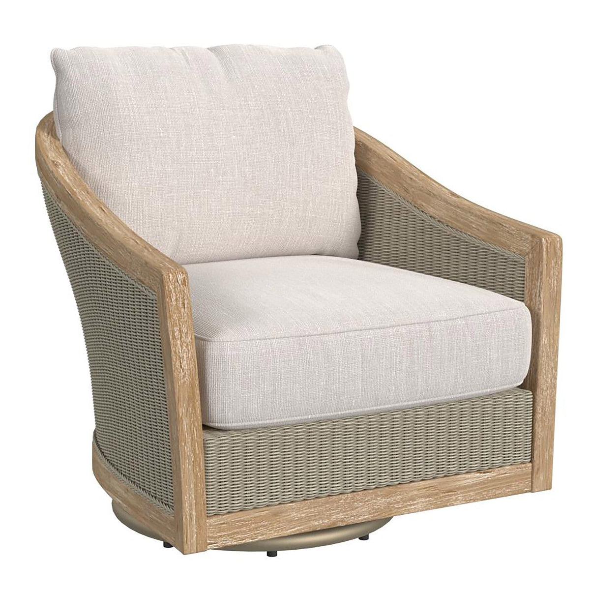 Sunset West Cambria Swivel Club Chair in Canvas Canvas w/ Self Welt — View 9