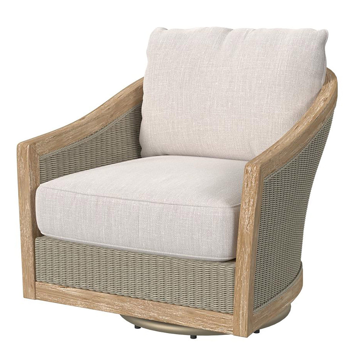 Sunset West Cambria Swivel Club Chair in Canvas Canvas w/ Self Welt — View 14