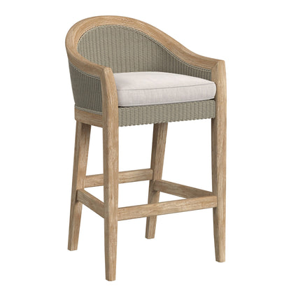 Sunset West Cambria Barstool in Canvas Canvas w/ Selt Welt
