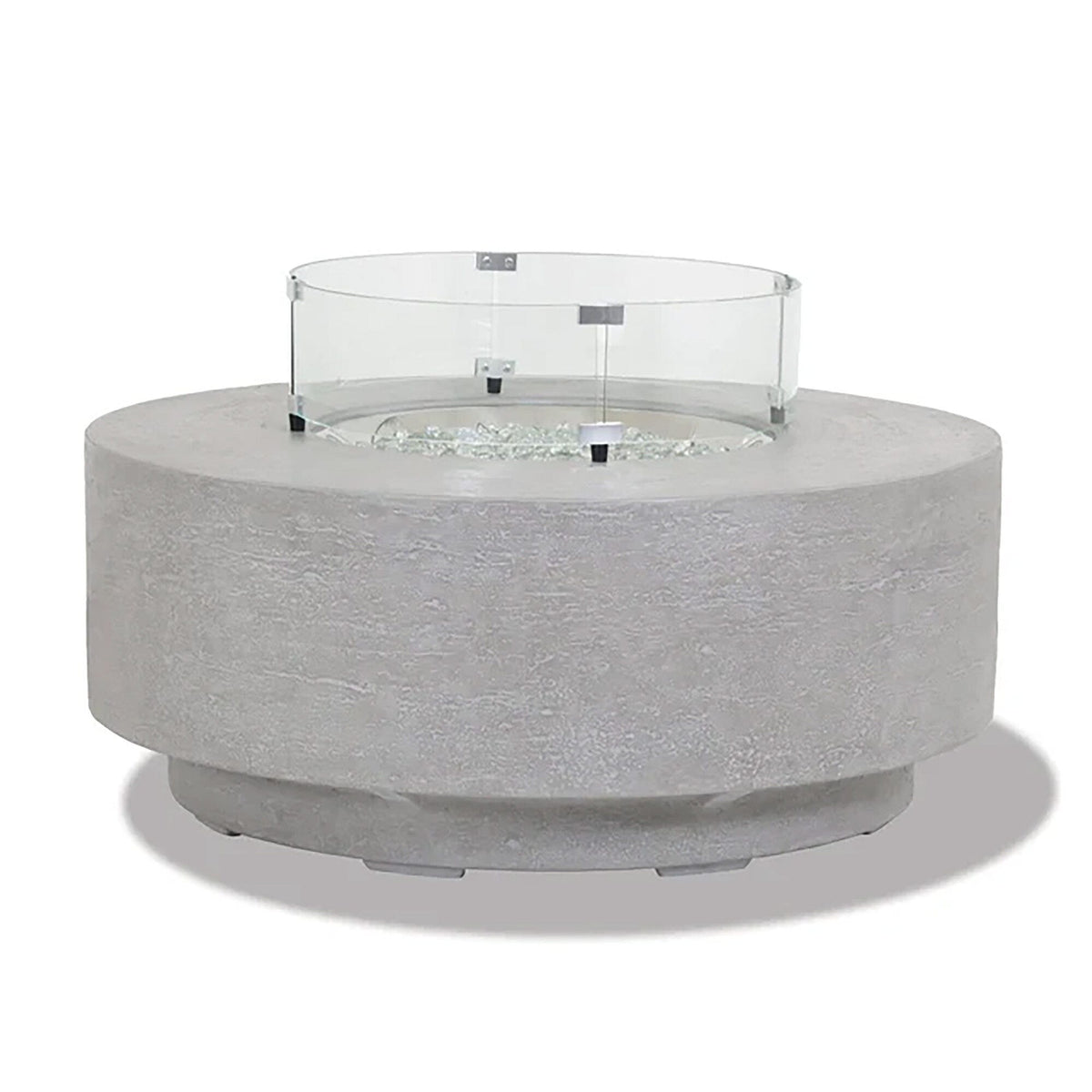Sunset West Bazaar Round Fire Table Glass Surround — View 3