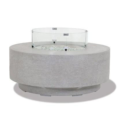 Sunset West Bazaar Round Fire Table Glass Surround — View 3