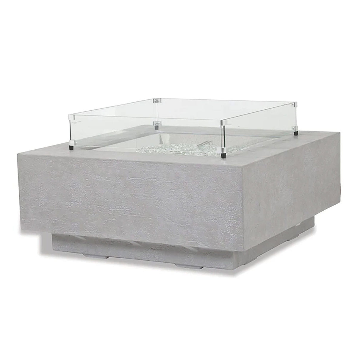 Sunset West Bazaar Square Fire Table Glass Surround — View 2