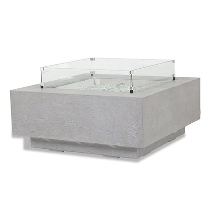 Sunset West Bazaar Square Fire Table Glass Surround — View 2