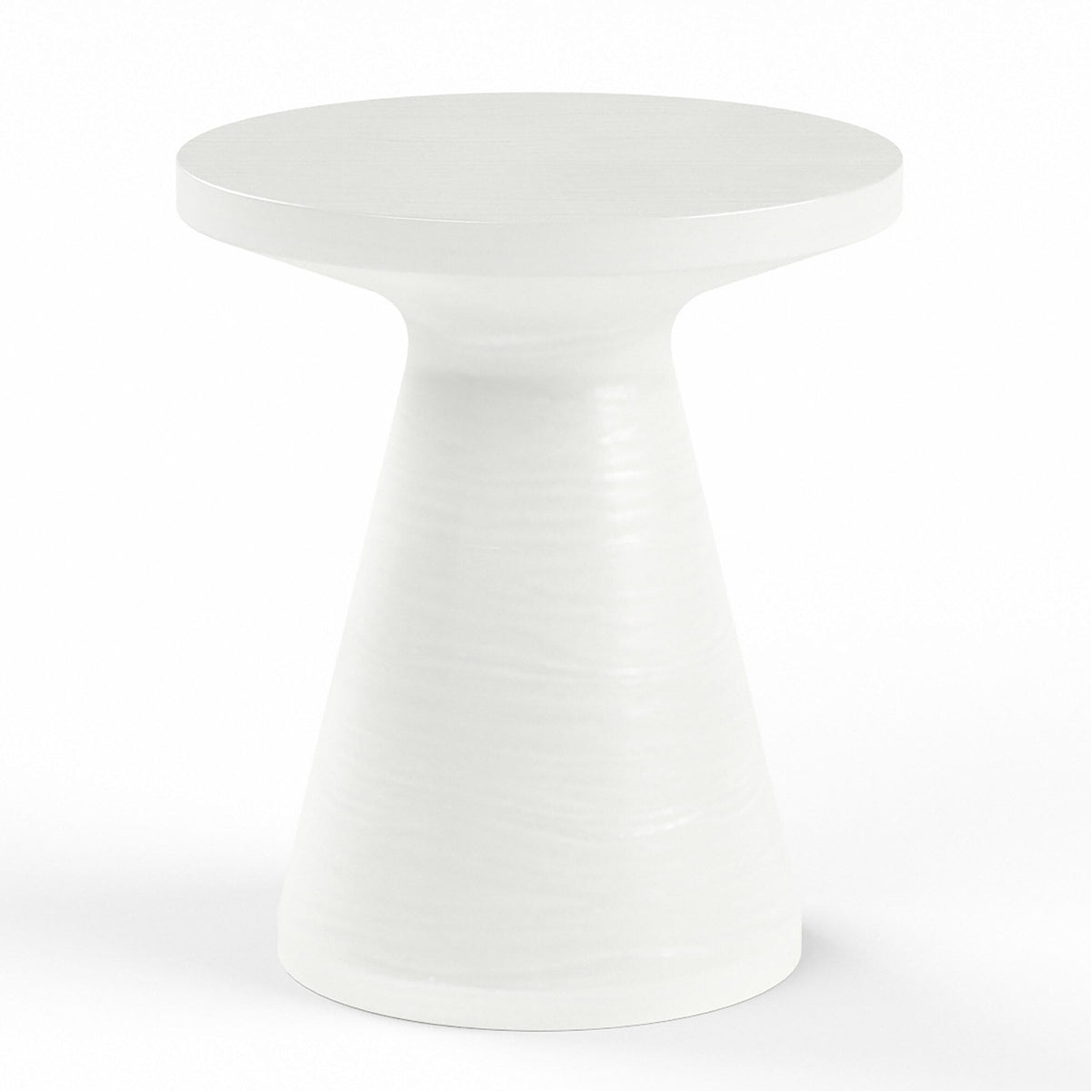Sunset West Bazaar GRC Round End Table, Bone Finish — View 5