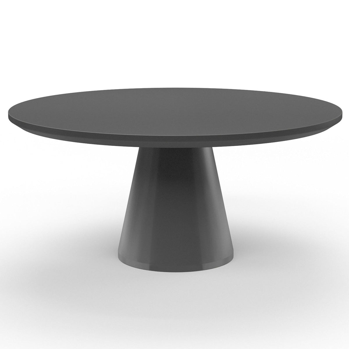 Sunset West Bazaar Pedestal Dining Table, Dark Gray Finish