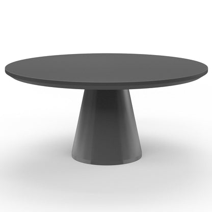 Sunset West Bazaar Pedestal Dining Table, Dark Gray Finish