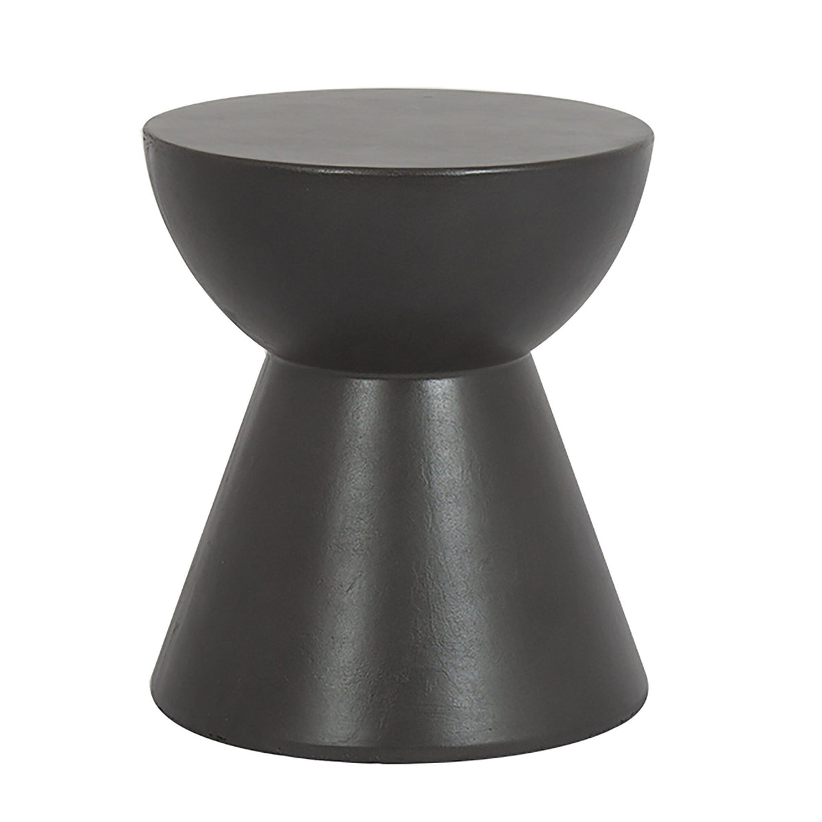 Sunset West Bazaar GRC Round End Table, Dark Gray Finish — View 4