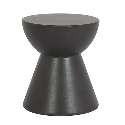 Sunset West Bazaar GRC Round End Table, Dark Gray Finish — View 4