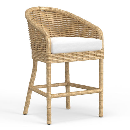 Sunset West Playa Counter Stool in Soothe Pearl w/ Flange Welt — View 3