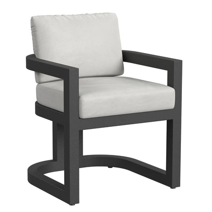 Sunset West Malibu Dining Chair in Cast Silver, No Welt — View 8