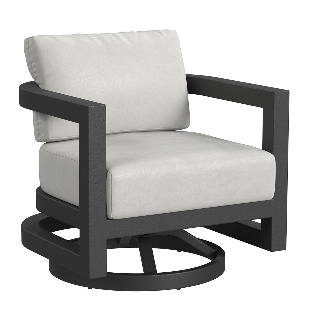 Sunset West Malibu Swivel Chair in Cast Silver, No Welt — View 7