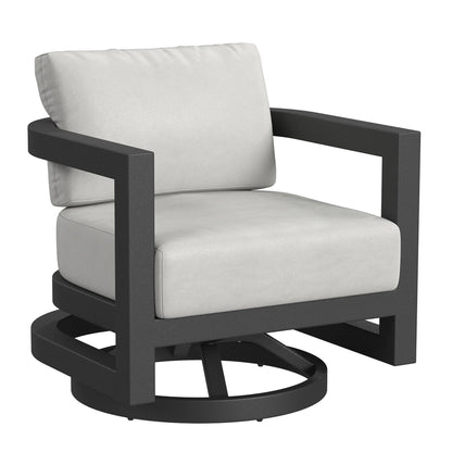 Sunset West Malibu Swivel Chair in Cast Silver, No Welt — View 7