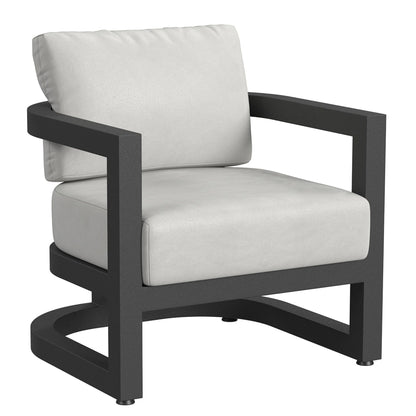 Sunset West Malibu Club Chair in Cast Silver, No Welt — View 6