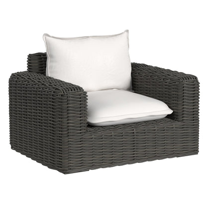 Sunset West Cabo Oversized Club Chair in Soothe Pearl w/ Flange Welt — View 5