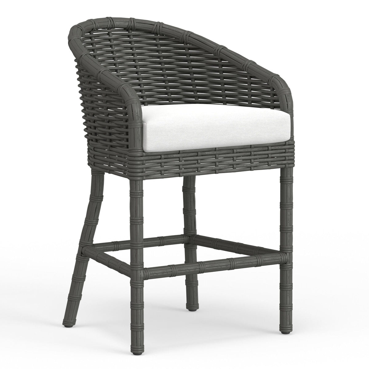 Sunset West Cabo Counter Stool in Soothe Pearl w/ Flange Welt — View 2