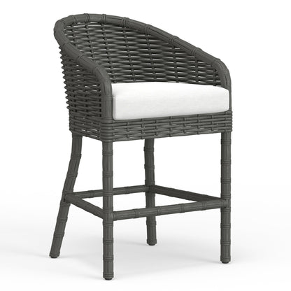 Sunset West Cabo Counter Stool in Soothe Pearl w/ Flange Welt — View 2
