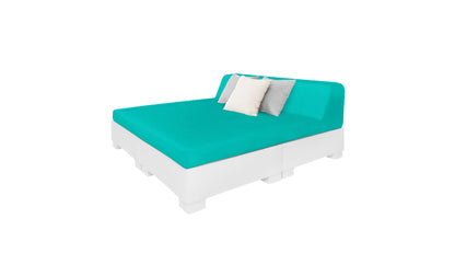 Ledge Affinity Square Sunbed with Backrest Cushion