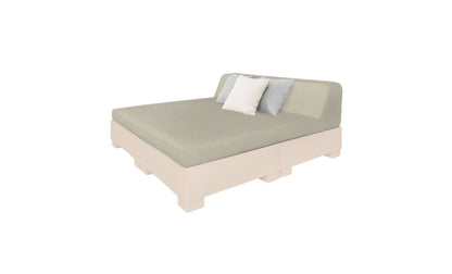 Ledge Affinity Square Sunbed with Backrest Cushion