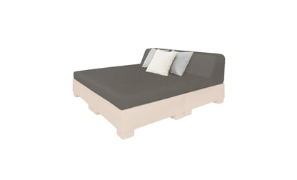 Ledge Affinity Square Sunbed with Backrest Cushion