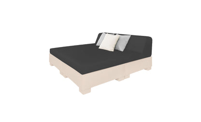 Ledge Affinity Square Sunbed with Backrest Cushion