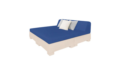 Ledge Affinity Square Sunbed with Backrest Cushion