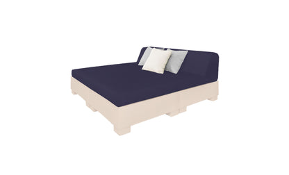 Ledge Affinity Square Sunbed with Backrest Cushion
