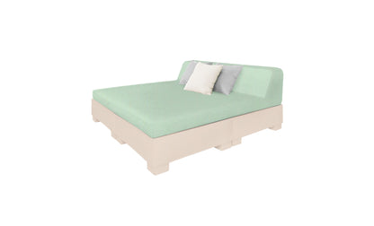 Ledge Affinity Square Sunbed with Backrest Cushion