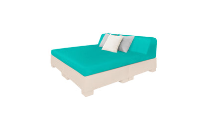 Ledge Affinity Square Sunbed with Backrest Cushion