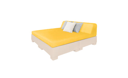 Ledge Affinity Square Sunbed with Backrest Cushion